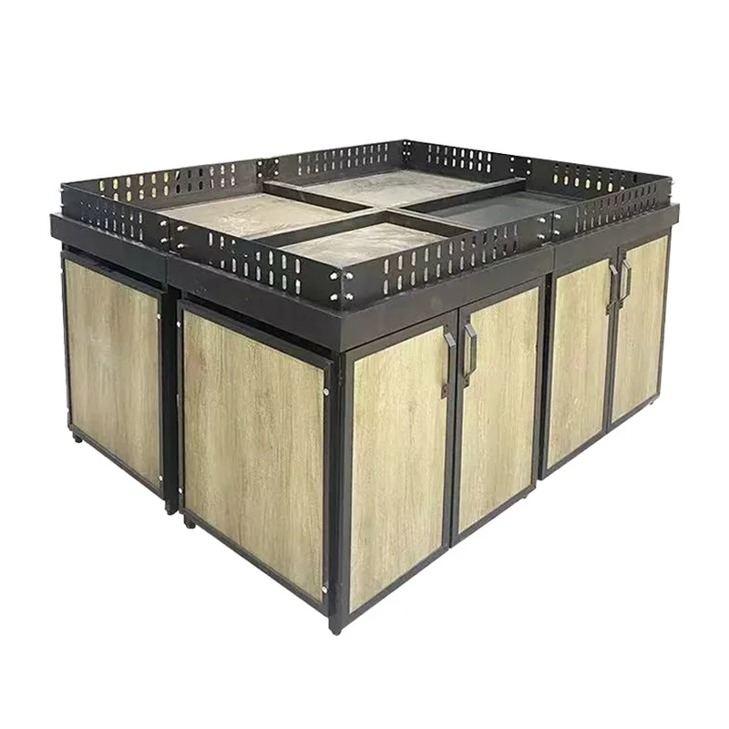 

Supermarket fruit and vegetable shelves, convenience store fruit shelves, stainless steel
