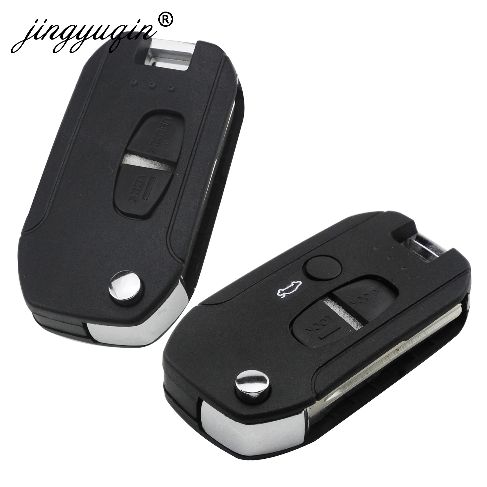 

jingyuqin 2/3 Buttons Left/Right Blade Remote Car Key Shell Case Fob for Mitsubishi Lancer Evolution Grandis Outlander