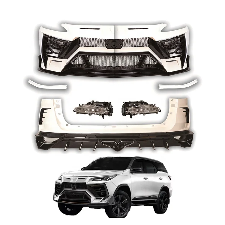 Hot Sale Pick-up Car Grills Front rear bumper Bodykit for Toyota fortuner 2016-2021 Lamborghini Style Body kit