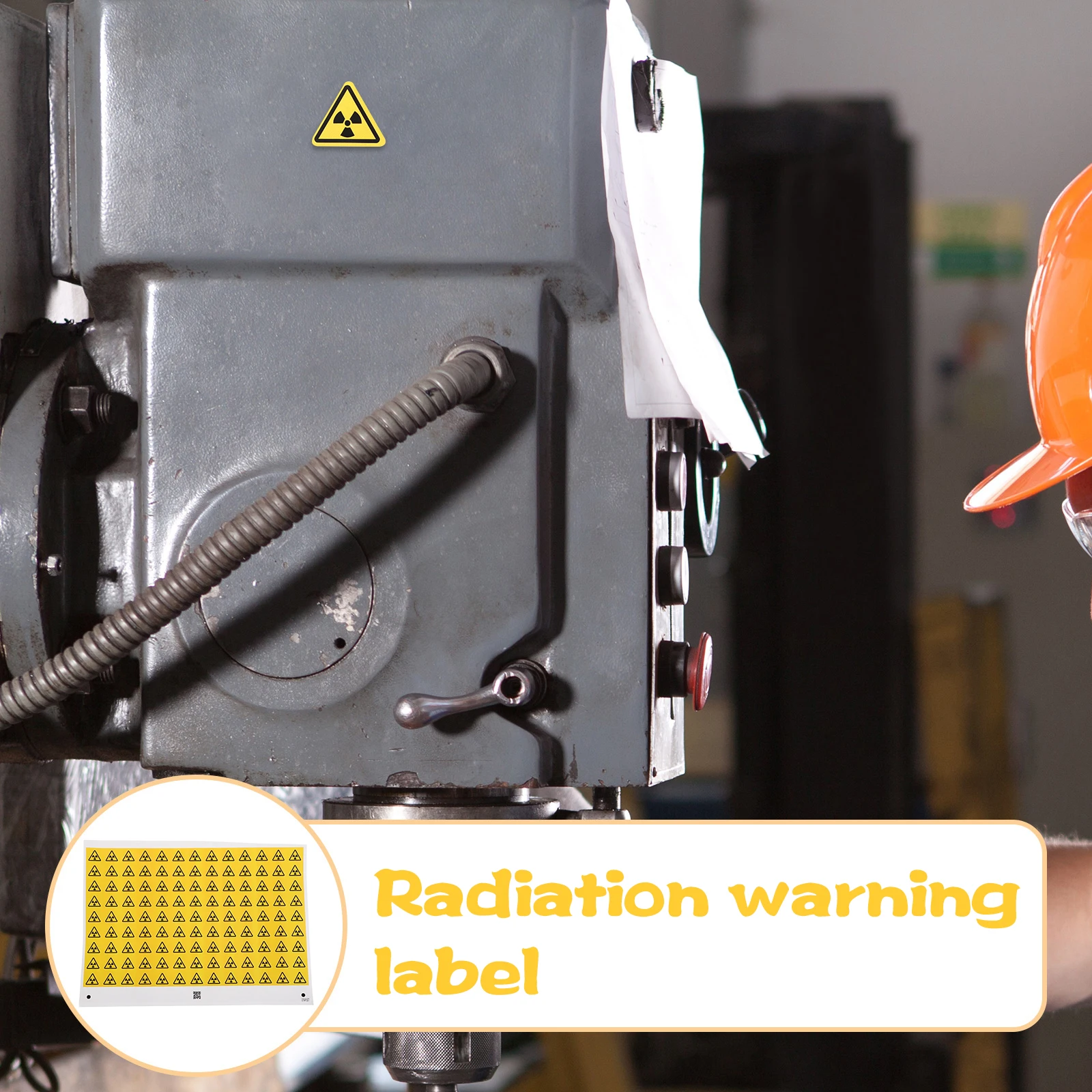 290pcs Radiation Warning Sticker High Visibility Durable Safety Label For Electrical Equipment Lab Plant Traffic Safety