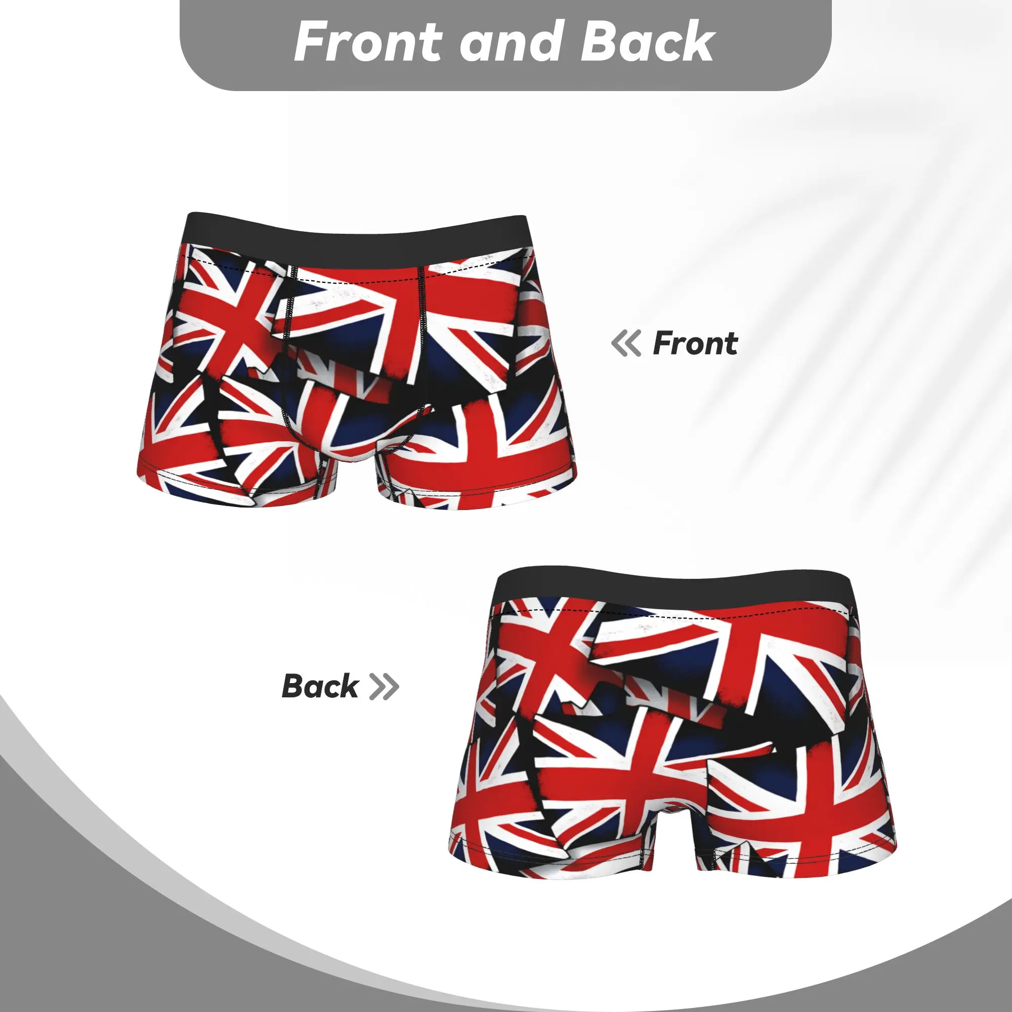 

Нижнее белье с британским флагом, забавные трусы-боксеры с рисунком для мужчин, большие размеры, модель Trunk