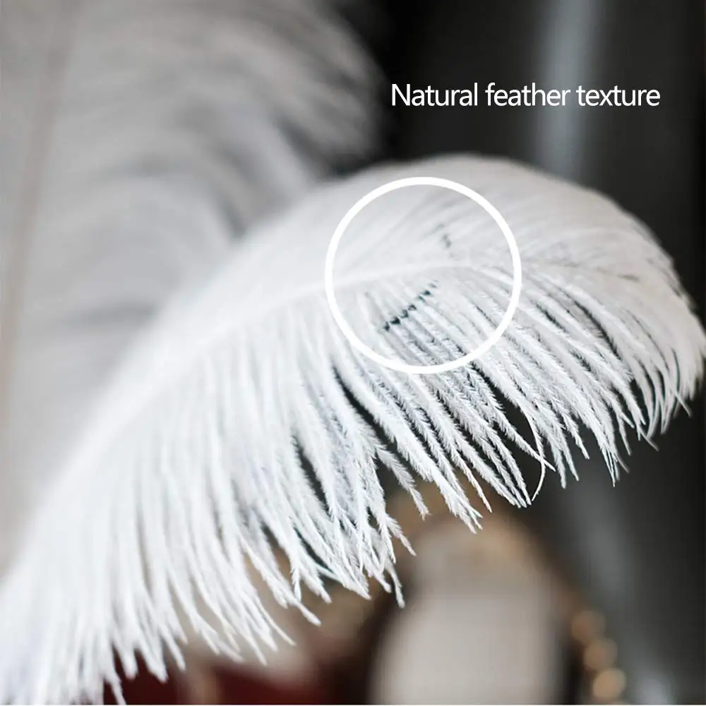 10Pcs 60–65cm Large Ostrich Feathers for Wedding Party Decoration Table Centerpieces Vase Plume Accessories DIY Decor