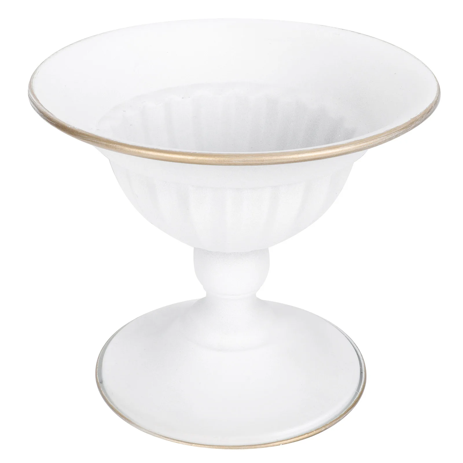 

1Pcs Iron Flowerpot Creative Desktop Vase White Flower Holder Chic Elegant Home Decoration Home Flowerpot