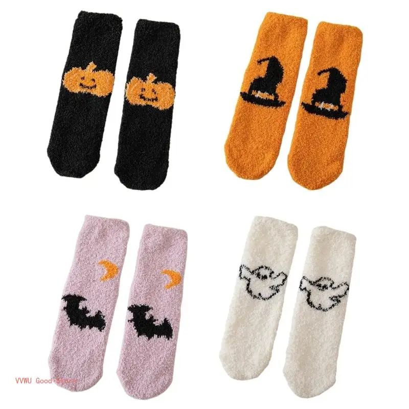 Chaussette pelucheuse pour femmes, pantoufles moelleuses, chaussettes confortables, chaussettes sommeil chaudes en peluche