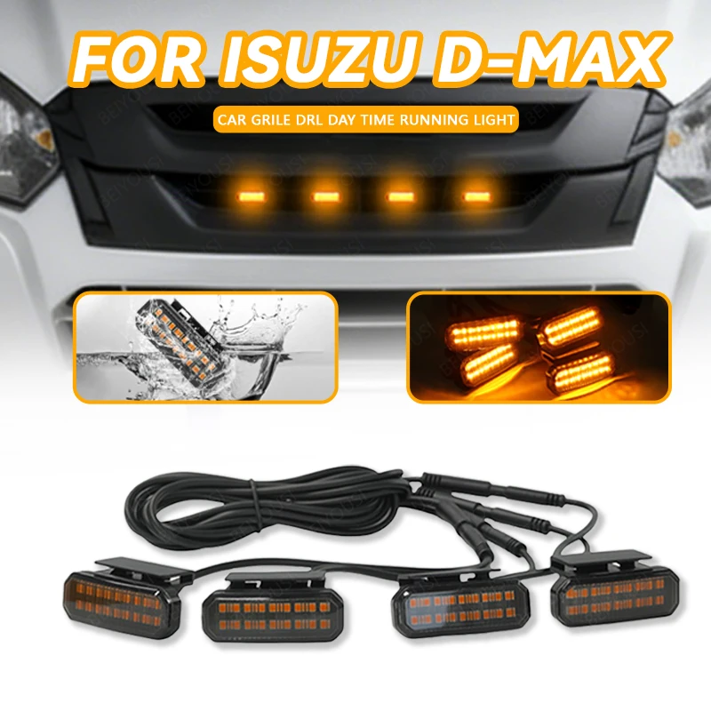 

18LED Front Grille Light FOR ISUZU D-MAX Car Daytime Running Light Wheel Eyebrow Lamp For Pickup Offroad 12V