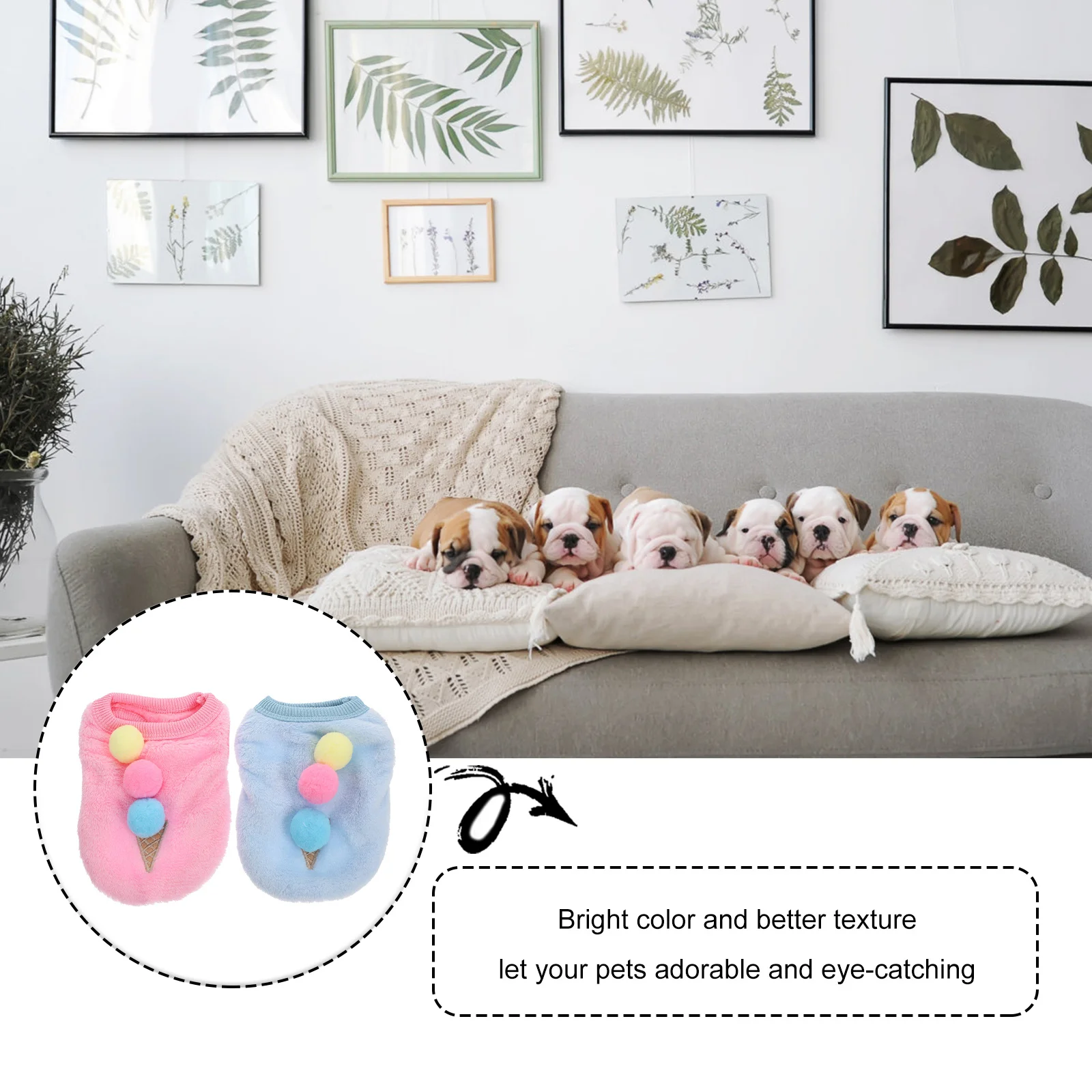 

2Pcs Ice Cream Pattern Pet Cosplay Costume Breathable Rabbit Clothes Bunny Vest Party Apparel for Small Pets Rabbit Clothes