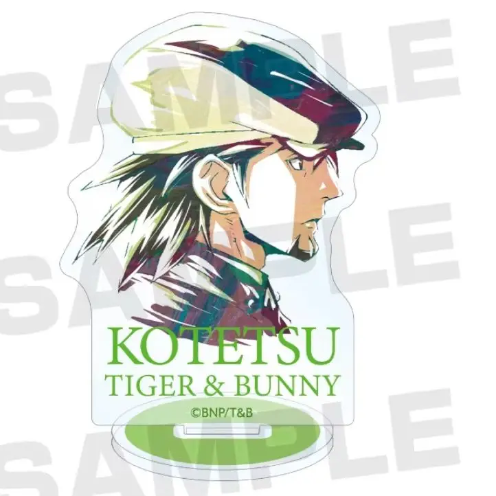 Anime TIGER & BUNNY Kotetsu T. Kaburagi Barnaby Brooks Jr Acrylic Stand Model Plate Keychains Desktop Ornament