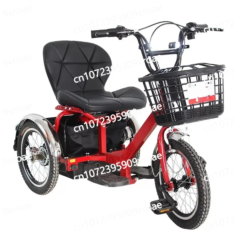 24V 250W Mini Lightweight Mobility Scooters with Front Rear Cargo Basket Three Wheel Electric Bicycle For Senior