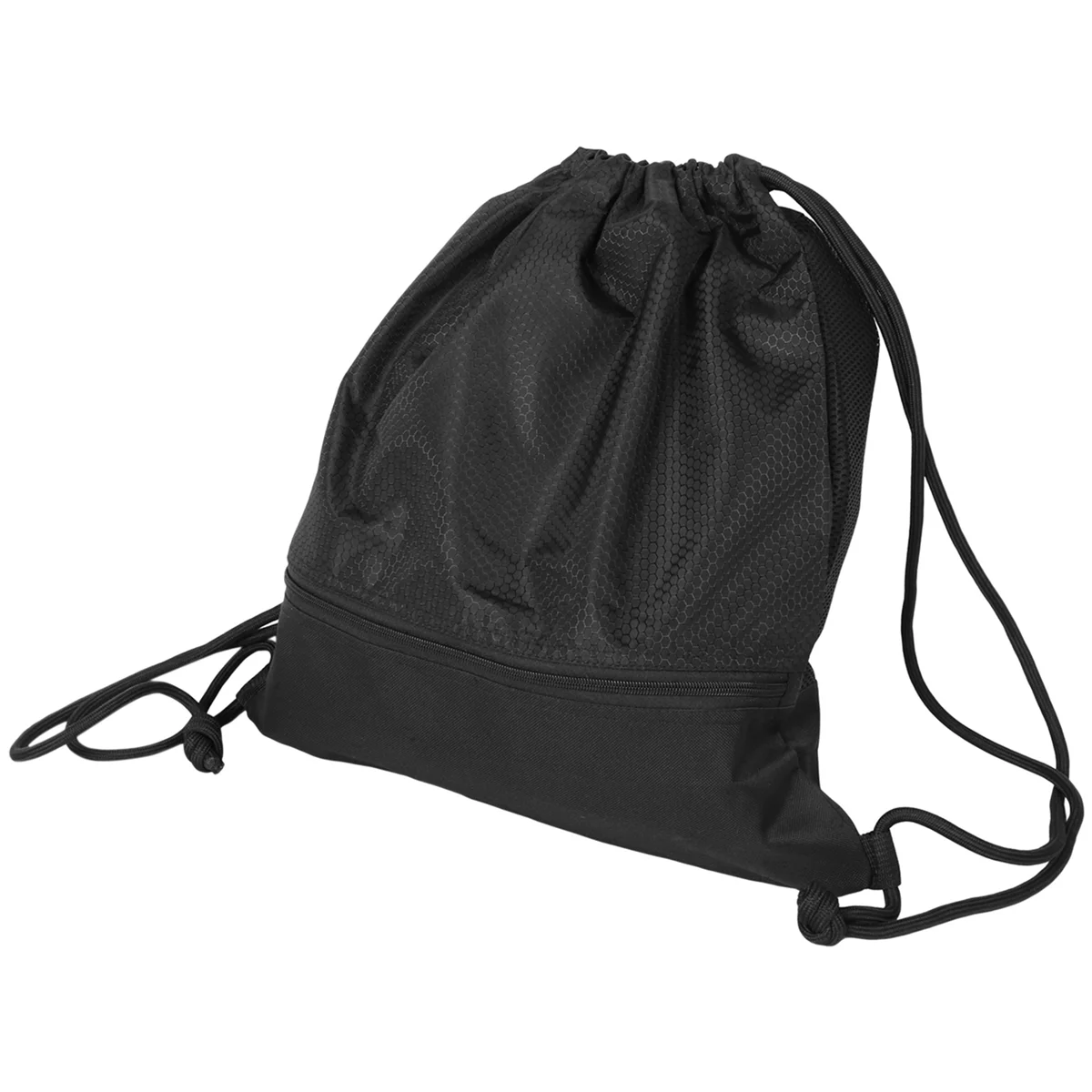 Outdoor Women Men Nylon Black Ultralight Backpack Football Basketball Bag String Drawstring Hunting Hiking Gym Sport Bags(Big)