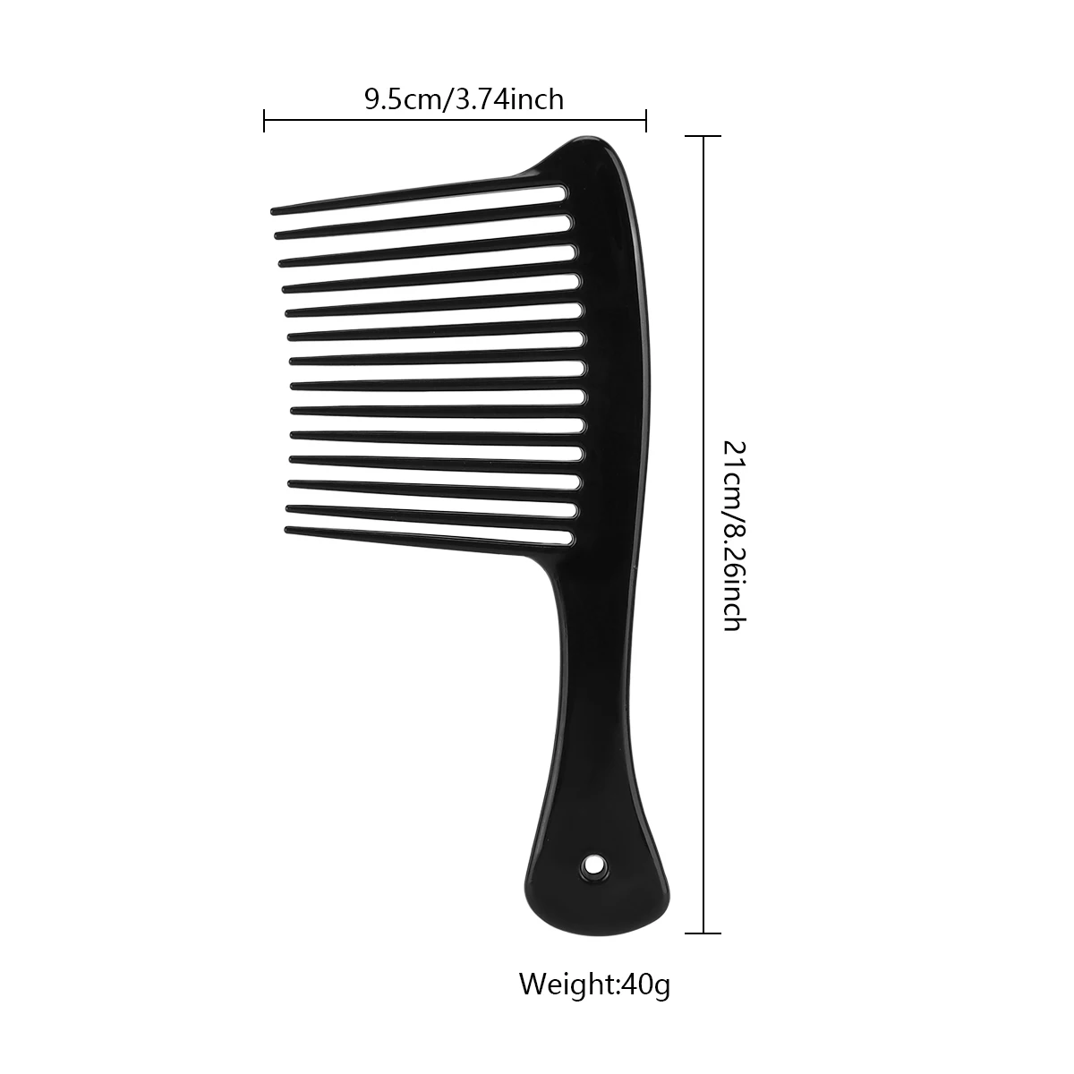 전문 두꺼운 플라스틱 넓은 긴 치아 레이스 빗 살롱 헤어 스타일링 염색 브러쉬 도구 검은 도끼 디자인