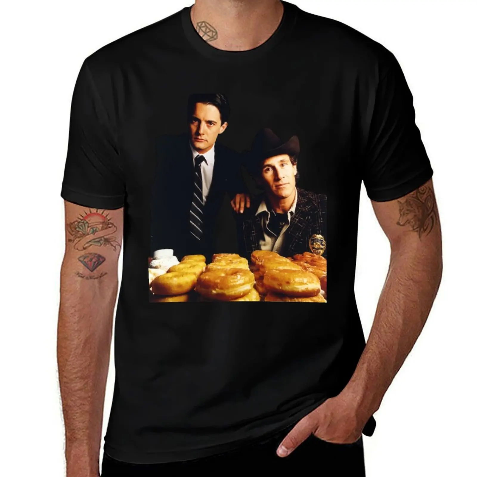 

Twin Peaks Donut Squad – Agent Cooper & Sheriff Truman Sticker T-Shirt new edition Personalized t-shirt compression shirt men