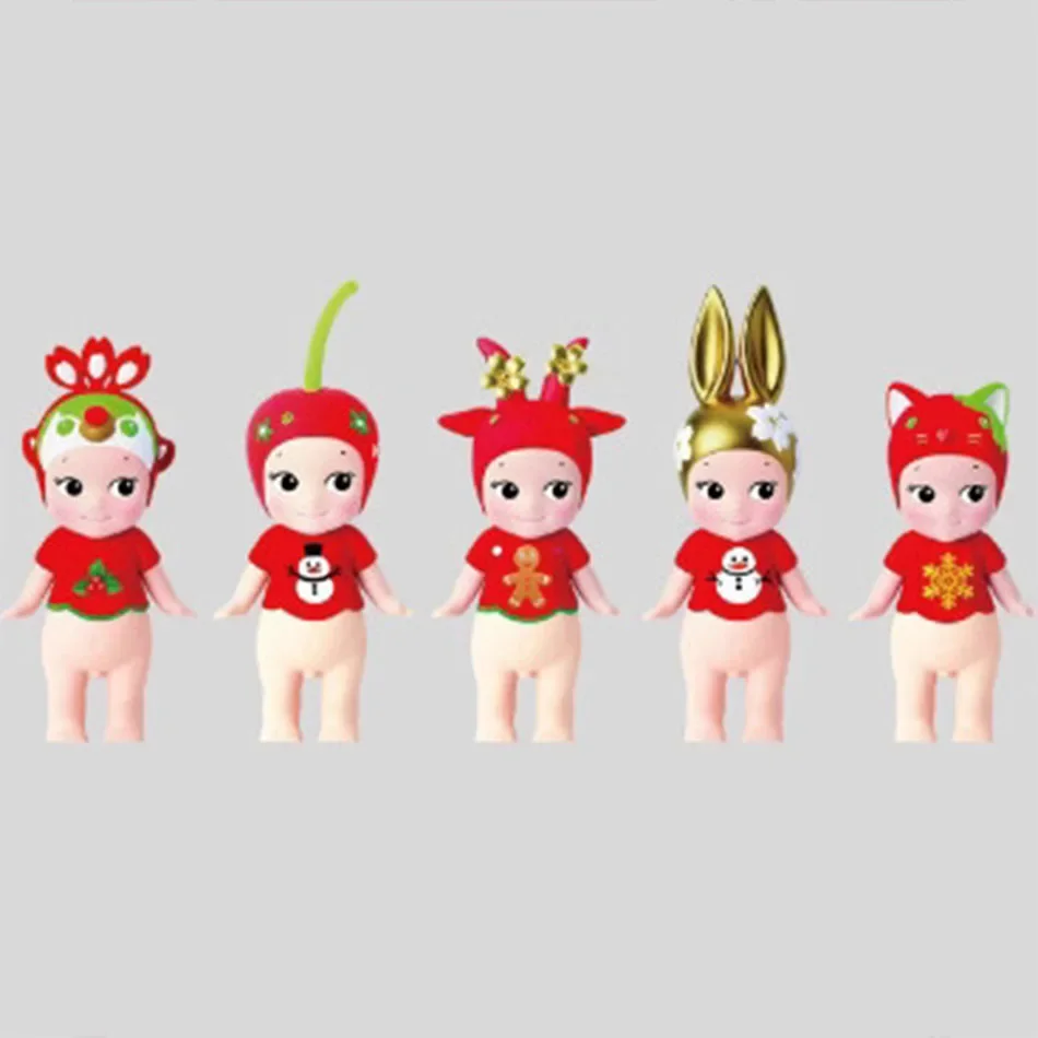 

Горячая вечеринка, 12 шт., Рождественская серия вишни, мини-кукла, загадочная коробка, модель, украшение для стола, подарок, мини-кукла с девичьим сердечком, игрушка