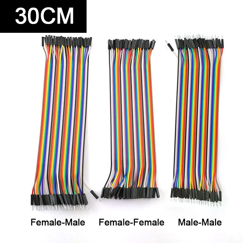 40pin Wire 30cm Dupont Jumper Wire Line Eclectic Cable Male to Male Female to Female to male F M Connector for Arduino DIY Kit P