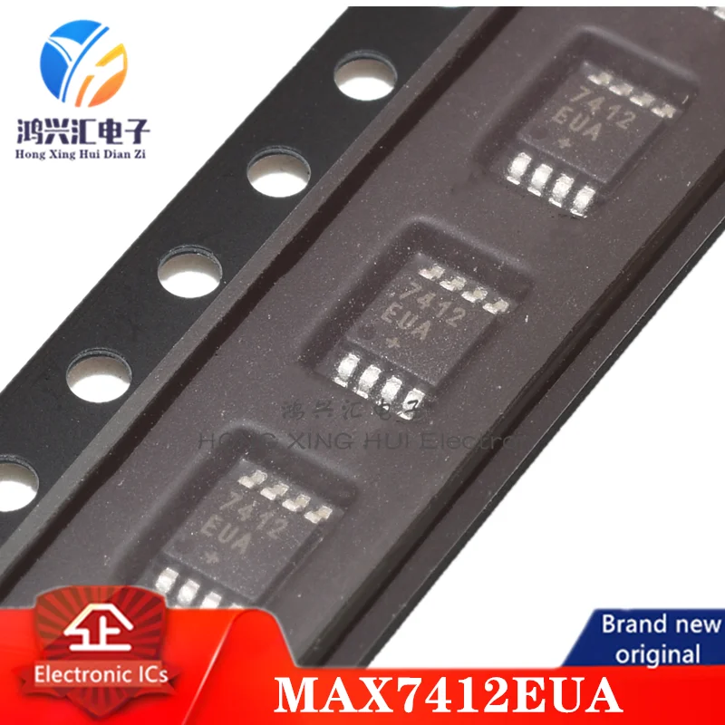 New / Original MAX7412EUA Active Filter Single SW-CAP Low Pass 5th Order 15kHz 8-Pin uMAX Tube