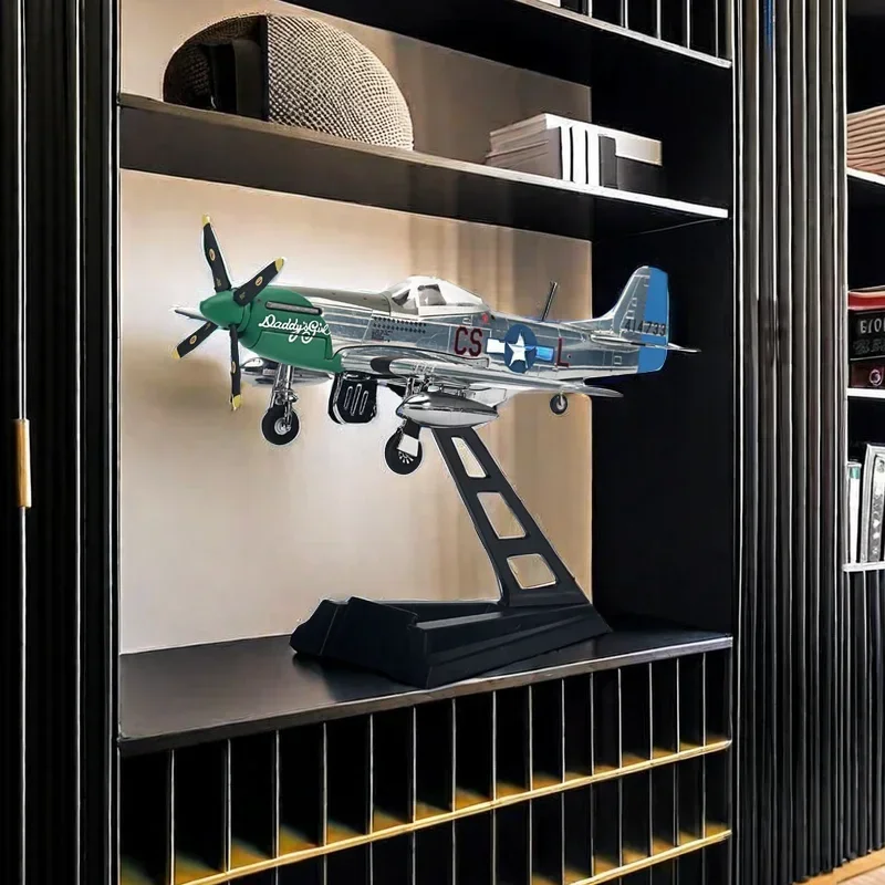 2024 Home Decor  Hot Sale Diecast 1:72 US P51 Mustang FighterFighter Alloy Aircraft Model Collection Souvenir Display Ornaments