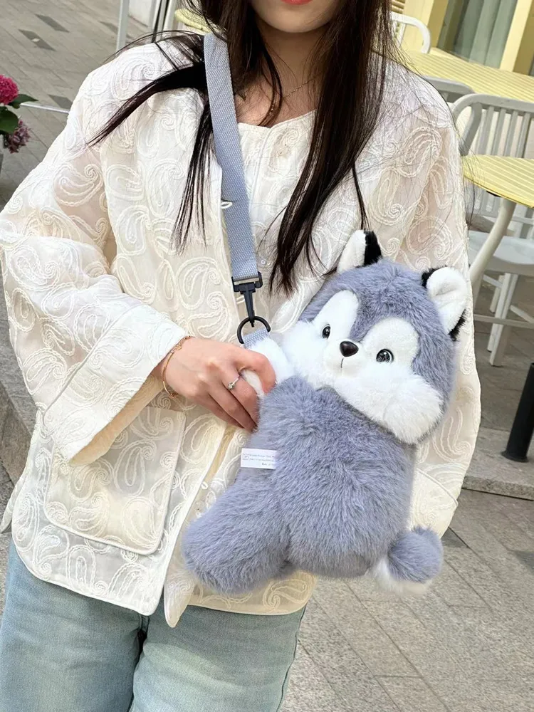 4 styles Husky Student Bag Plush Womens Bag Plush Fluffy Cute Original College Bear Panda Backpack Casual