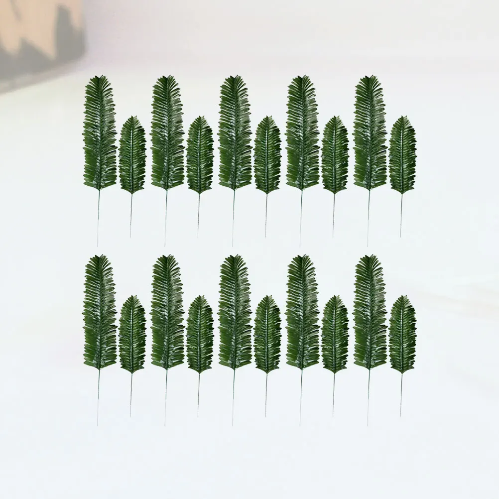

20pcs Artificial Dark Green Size Faux Greenery For Home Kitchen Party Decor Jungle Theme Photography Fake