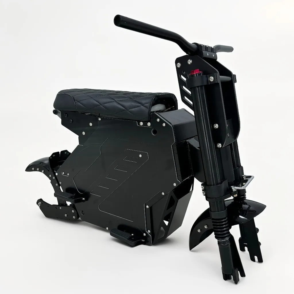 Aluminum Alloy Seated Moped Electric Scooter Frame, 165mm Open Size, Fits 13/14-Inch Tires, Designed for Sitting Ride