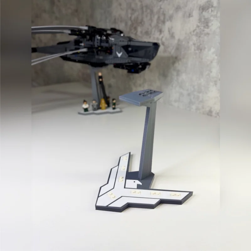 Plastic Display Stand Applicable To The Icons Series 10327 Royal Dune Flapping Wing Aircraf With A Base With A Figure Slot Gift