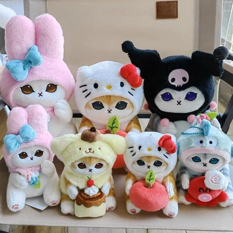 

Плюшевая игрушка Sanrio Kawali Kuromi Hello Kitty My Melody Cinnamoroll, подушка, кошка, плюшевая игрушка, плюшевый брелок, игрушки для подарка, 20 см