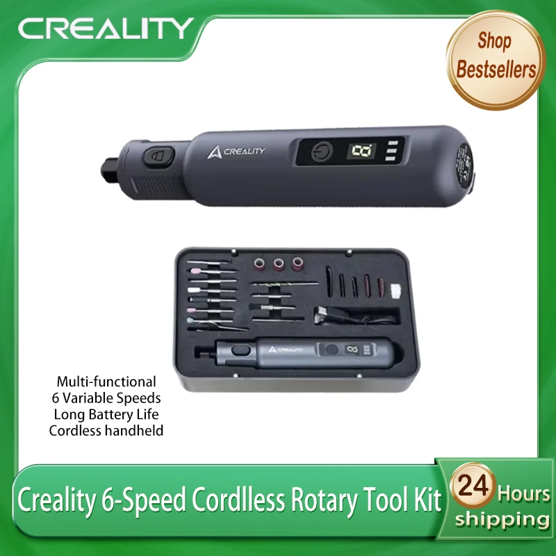 

Creality Cordless Handheld 3D Printer Parts Cordless Rotary Tool Kit 6th Gear Adjustment Gear 6 Variable Speeds 3.7V 1500mAh