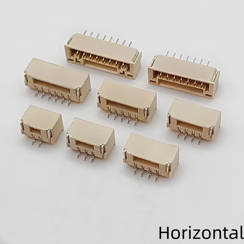 100PCS GH1.25mm pitch with lock Horizontal SMD belt buckle seat 2P3P4/5/6/7/8p connector pin seat
