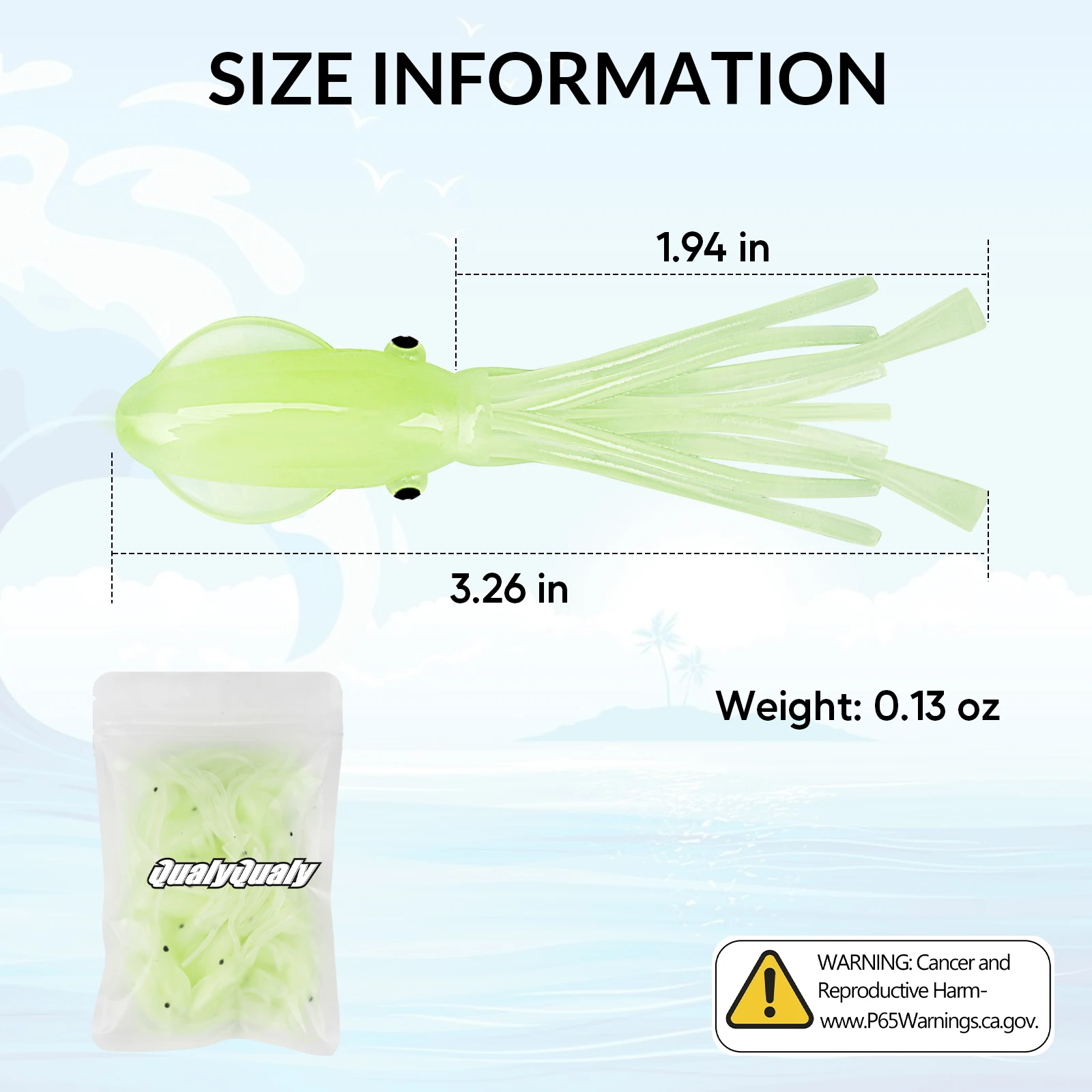 Señuelo Suave de Calamar Luminoso Silicona – Ideal para Pesca en Mar - imagen 4
