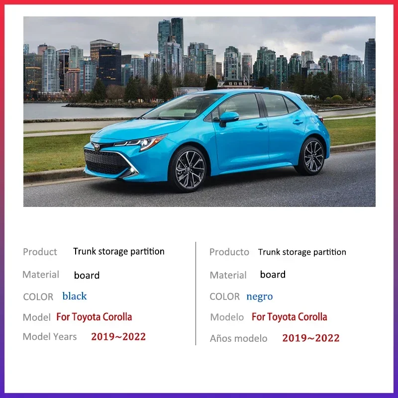 For Toyota Corolla Auris E210 2019~2026 Thickening Trunk Storage Partition Multifunction Storage Box Auto Interior Accessories