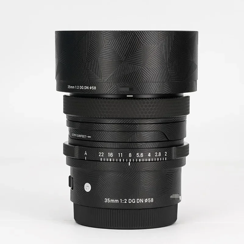 Para sigma 35mm f2 dc dn contemporâneo (para sony e mount) anti-risco lente da câmera adesivo película protetora protetor do corpo pele