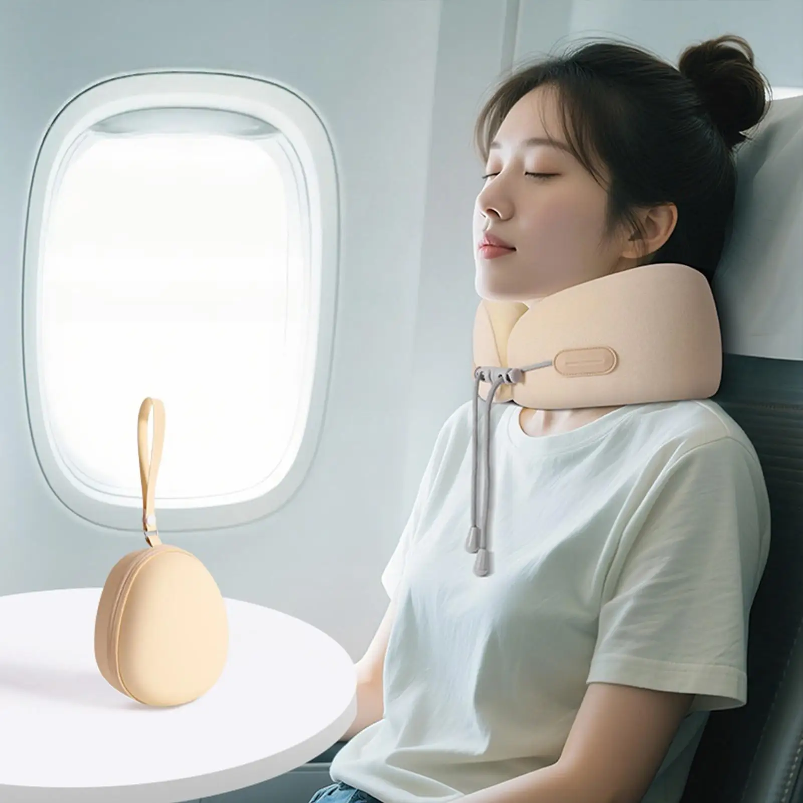 

Travel Neck Pillow Soft U Shaped Neckrest Portable U Shape Neck Pillow for Women Men Reading Workplace Flight Yoga Camping