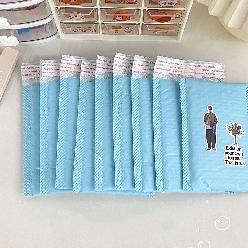 10Pcs 19 x11cm Bubble Mailers Padded Envelopes Packaging Waterproof Bags Shipping Bags Festival Gift Packaging Supplies