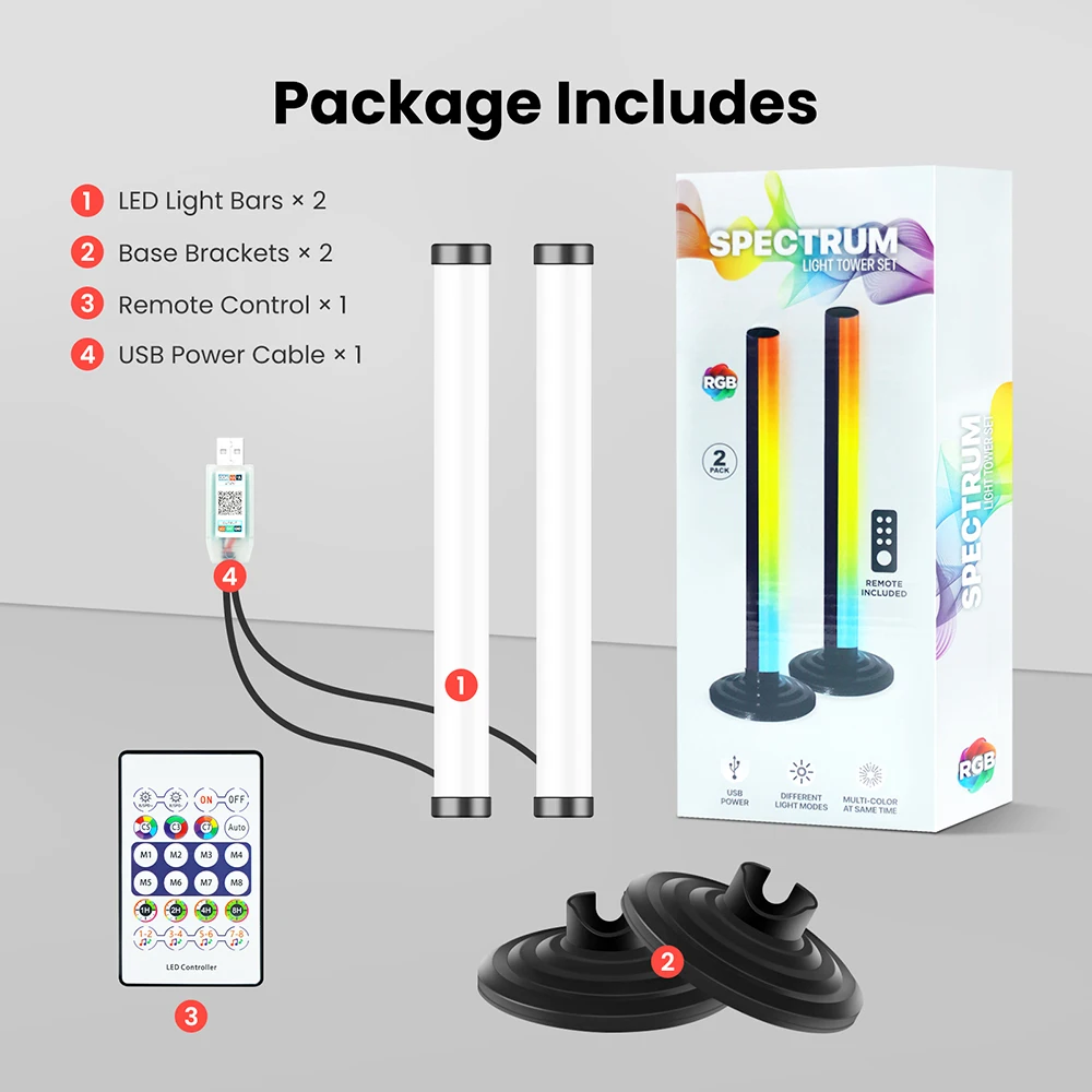 5V Smart LED Corner Floor Lamp RGB Music Sync Bluetooth App Remote Control Timer Home Lighting for Home Theater TV Backlights