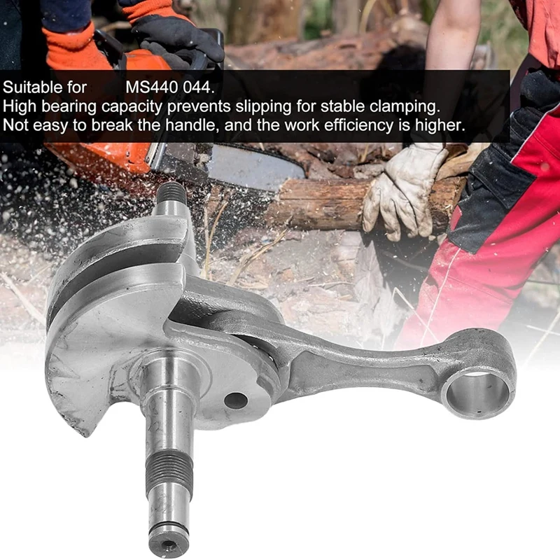 PZHI Crankshaft for MS440 044 Chainsaw, Heavy Duty Crank Shaft Replacement Part 1128 030 0406