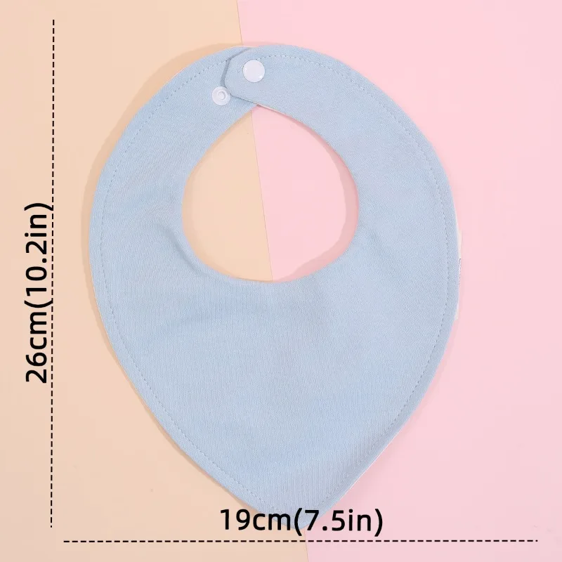 Solid Color Baby Bib Peach Heart Drool Towel Children's Eating Bib Baby Pure Cotton Waterproof Spitting Milk Burp Clothes