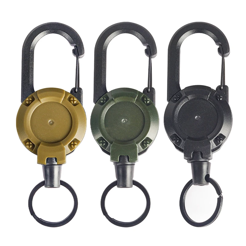 Backpack Automatic Retractable Key Chain Easy To Pull Off Anti-Loss High Rebound Anti-Theft Metal Backpack Buckle