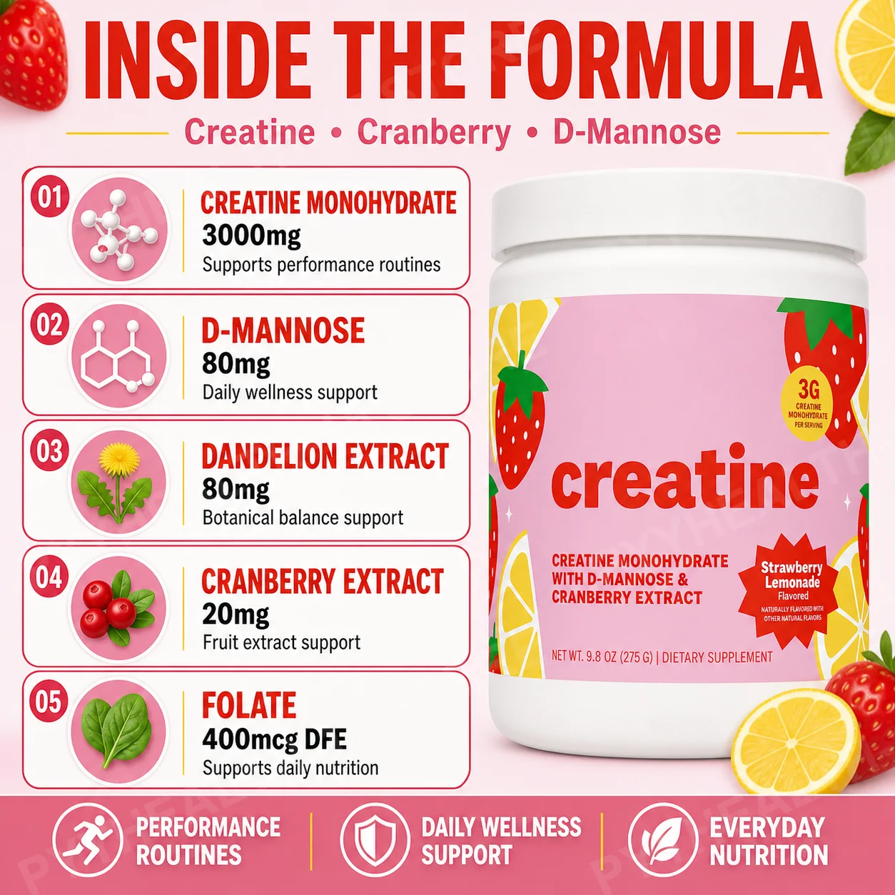 مسحوق الكرياتين للنساء 275 جرا - مراجعة Creatine Monohydrate Powder وسعره