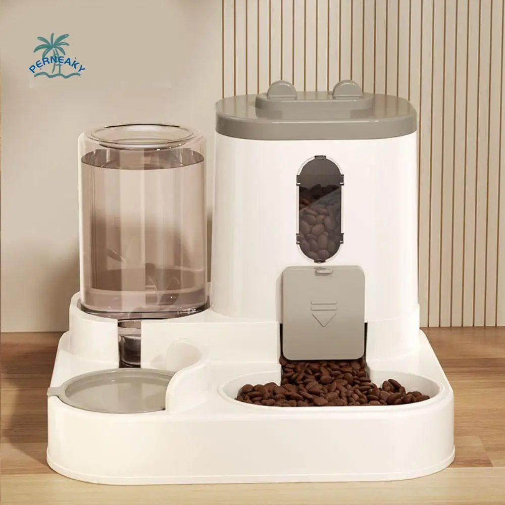 

Automatic Automatic Cat Water Feeder With Water Fountain Large Capacity Pet Water Dispenser Detachable Dry Wet Separation