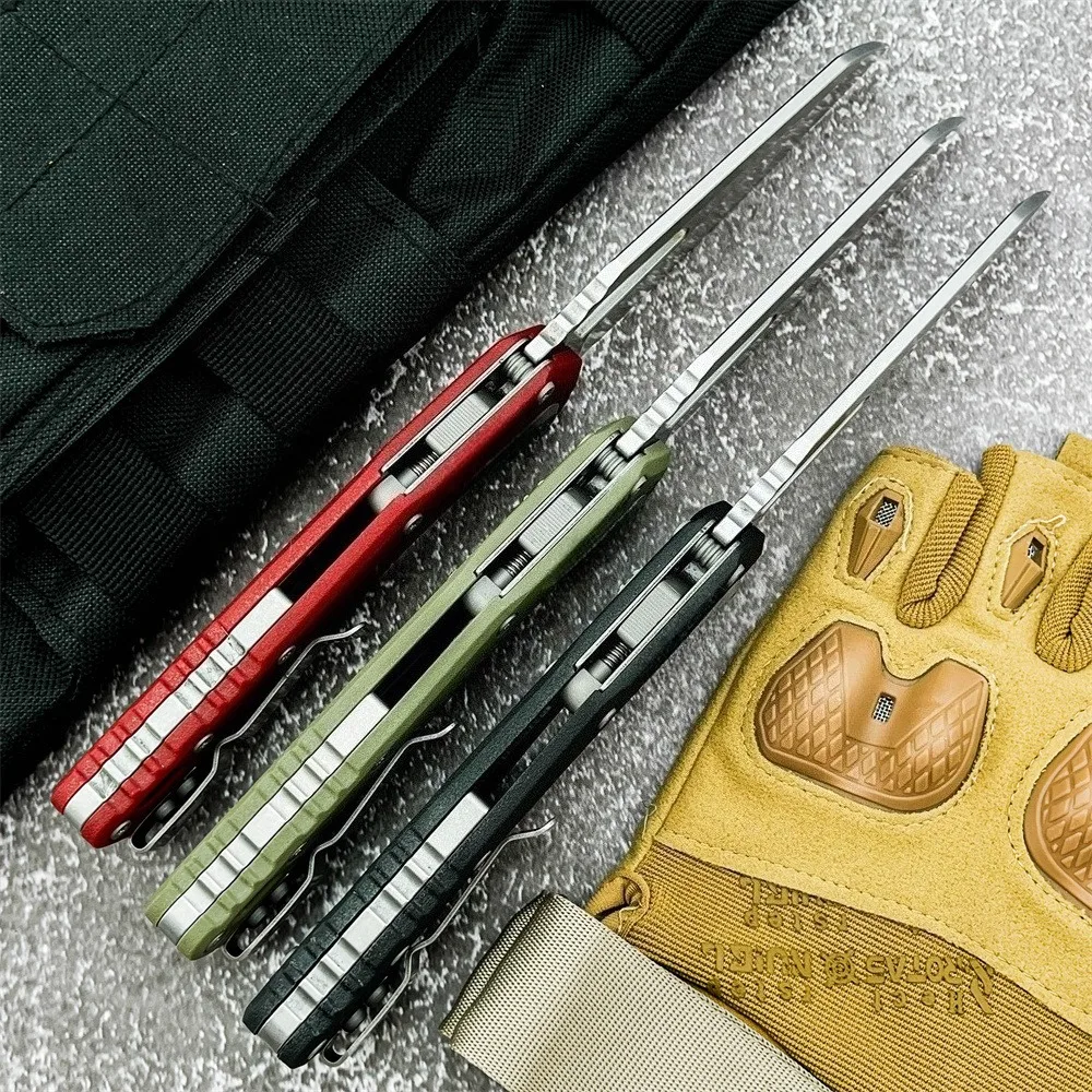 عالية الصلابة التكتيكية سكين للفرد 440C شفرة فولاذية ألياف النايلون مقبض في الهواء الطلق الصيد التخييم الصيد أداة حمل اليومية
