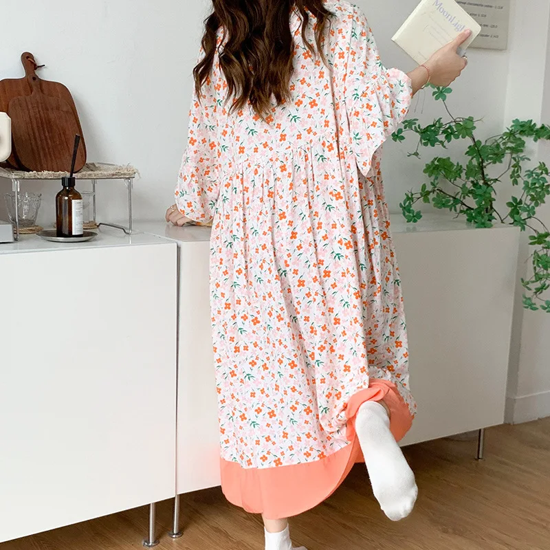 Summner New Plus Size Nightgown Ladies Loose Long Thin Sleepwear Female Viscose Nightdress Extra Large Size Nightwear For Women