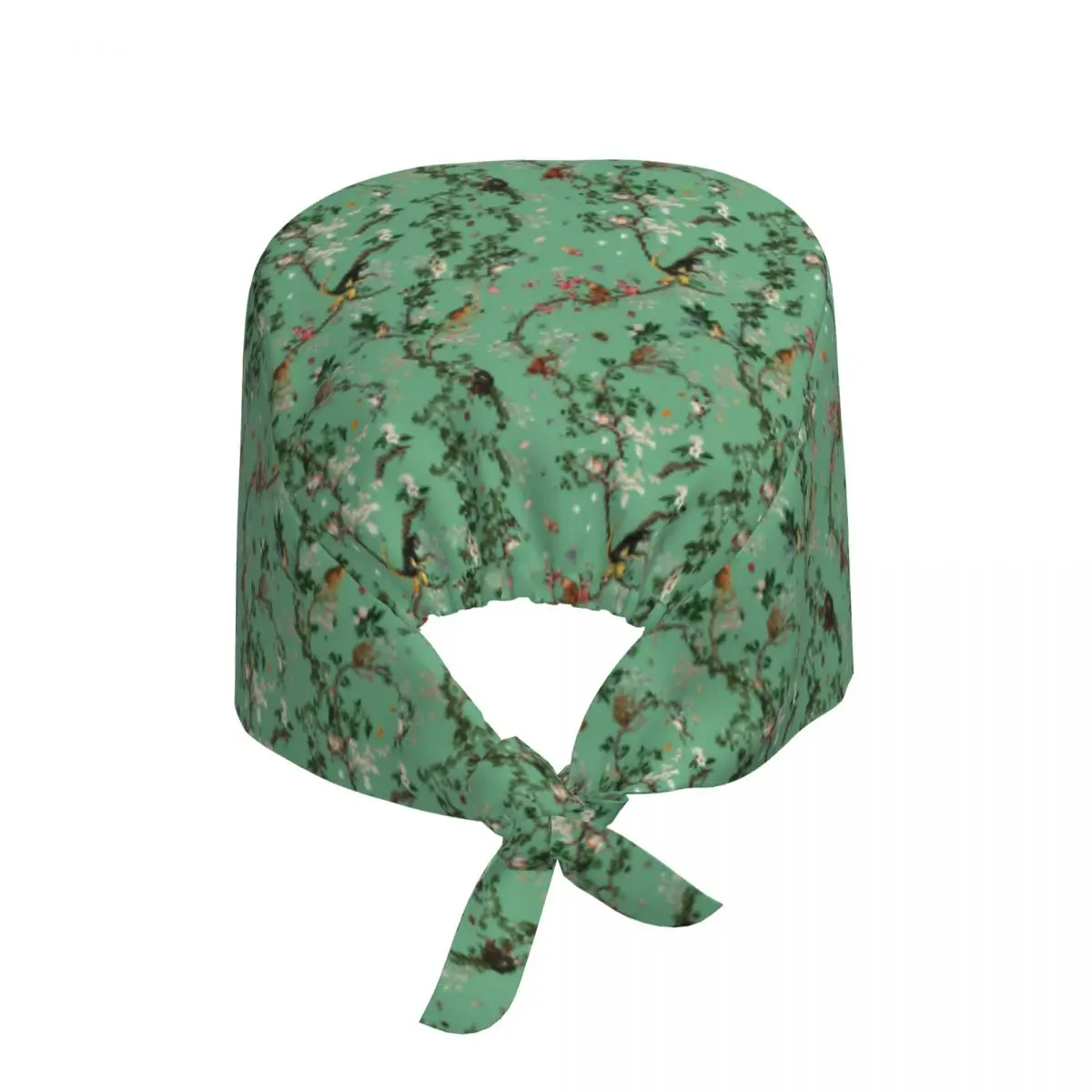 Monkey World Green Scrub Hat Doctor Working Surgical Cap Unisex Adjustable Nursing Caps for Dentist