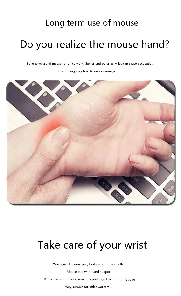 Cartoon-Emoji Silikon-Handgelenkauflage Mauspad 13 Muster Niedlich Büro Gaming Ergonomisch Rutschfest – Detail 3