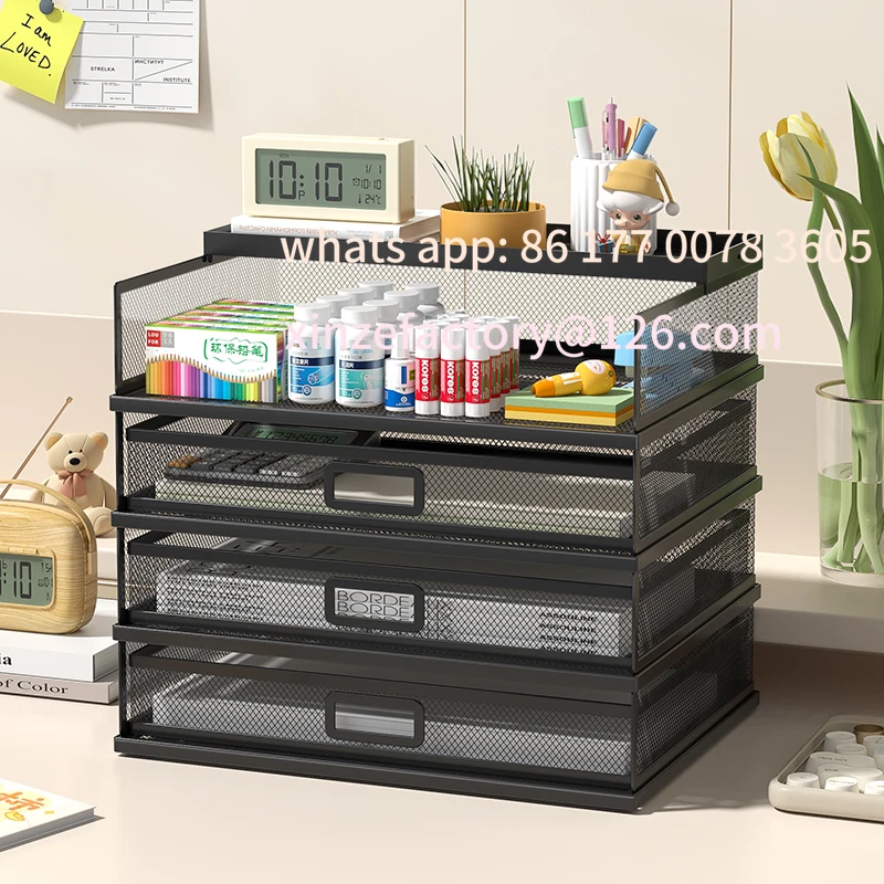 Bandeja de cartas apilable de 4 niveles personalizable, organizador de papel para escritorio de oficina, soporte de escritorio para accesorios de letras de papel