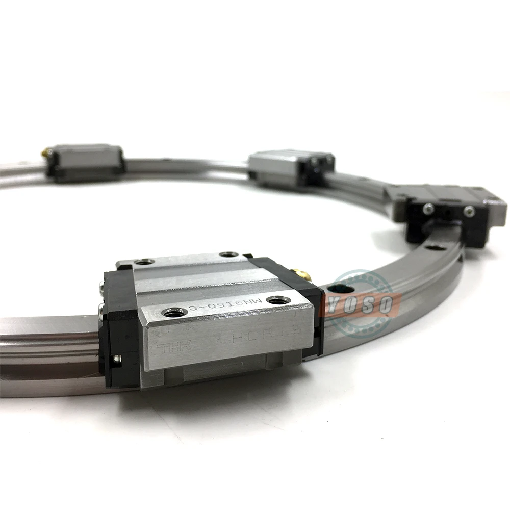 HCR Series Curved Linear Guide Rail Slide Bearing Customized Curved Arc Linear Guide System HCR12 HCR15 HCR25 HCR35 HCR45