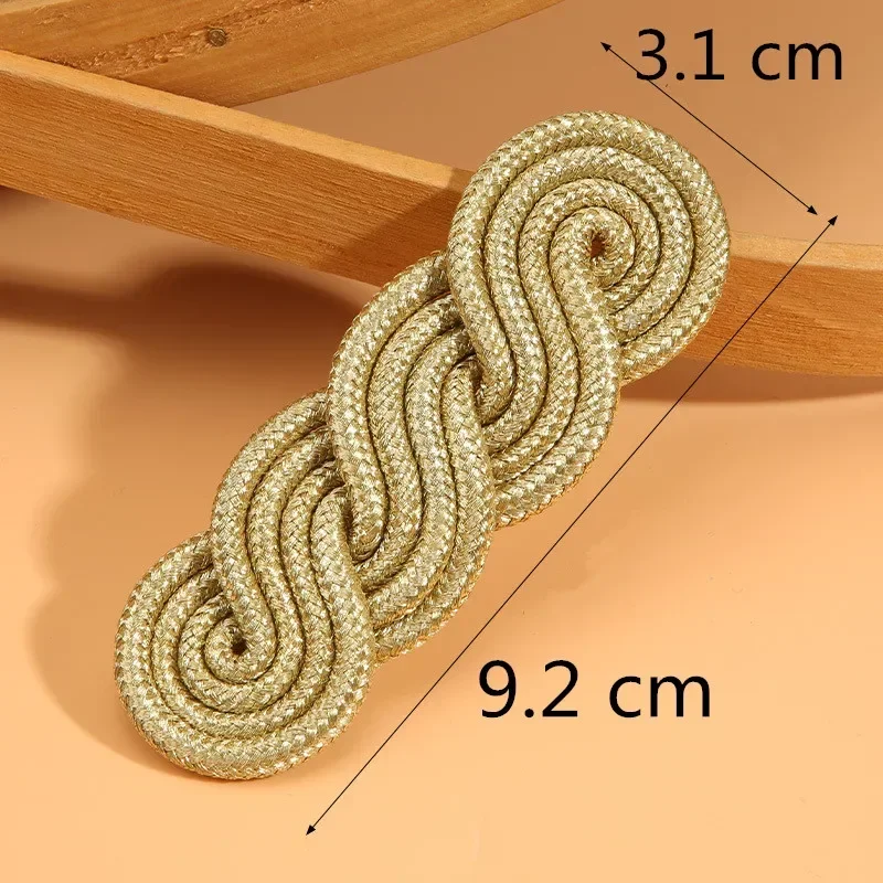 5pcs Gold Silver Handmade Chinese Knot Buttons Frog Closure Fastener Decorative Accessories