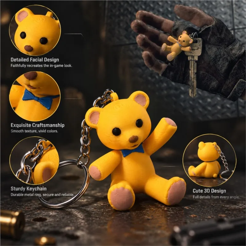 Llavero con dije de oso adorable de Re9 Leon Ada Cosplay, Evil Requiem Leon Reon S. Kennedy, accesorios de juego de Halloween, regalos y atrezzo.