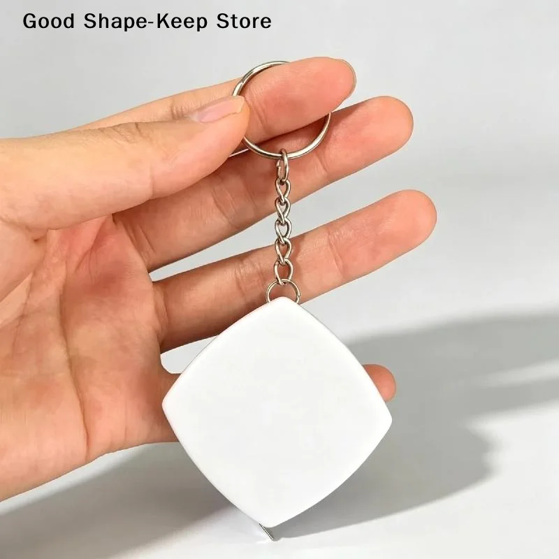 dailyKey Ring Mini Tape Measure 1/2Pcs 2 Meters Metric Imperial Dual Units Portable Pocket Measuring Ruler for Travel Use