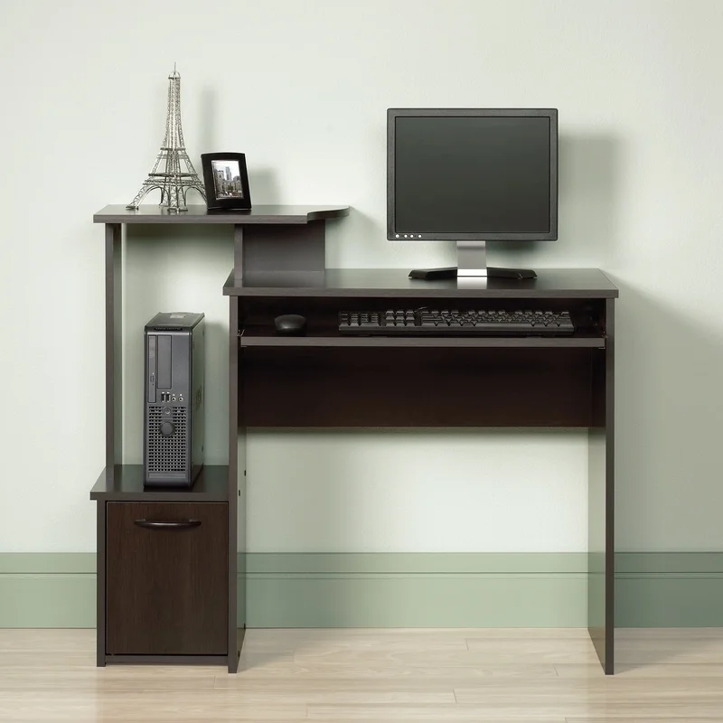 

Ergonomic Computer Desk with Monitor Shelf Keyboard Storage CPU Compartment Home Office Organization