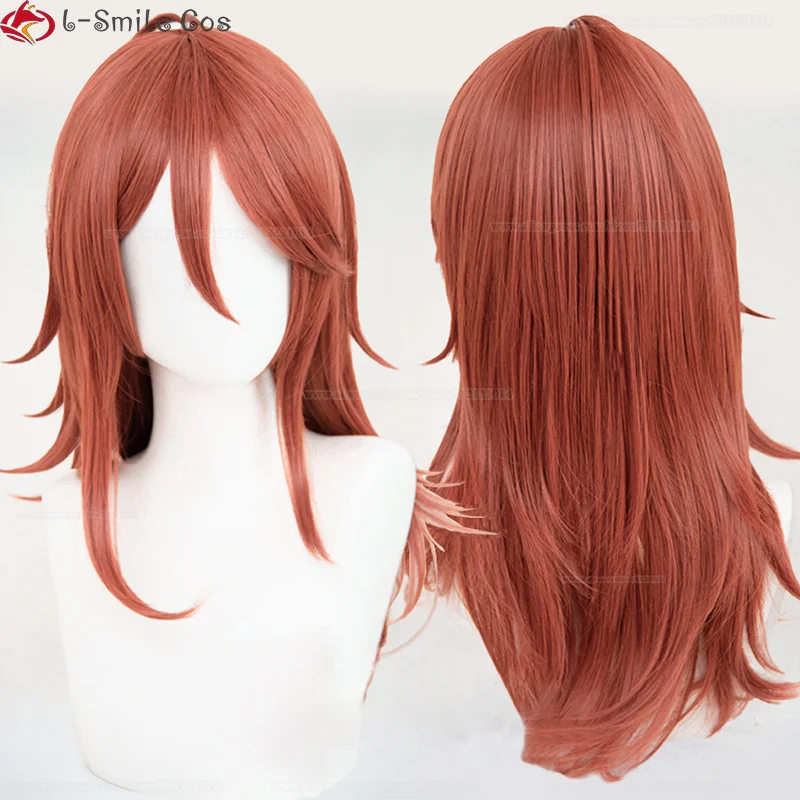 Anime COS Cosplay Angel Devil Cosplay Wig Dark Orange Heat Resistant Hair Party Women Angel Devil Party Wigs + Wig Cap