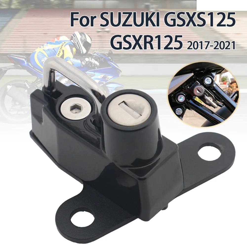 For Suzuki GSXS 125 GSX R125 2017-2021 Helmet Lock Motorcycle Helmets Security Anti-Theft Lock Rust-Proof Aluminum Accessories