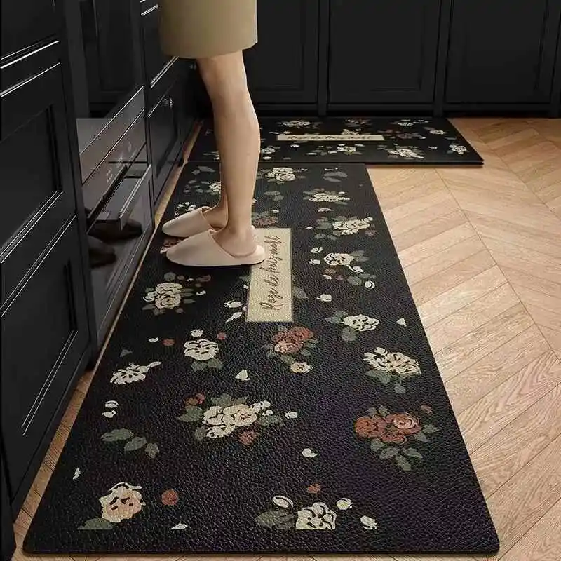 

American Style Water Absorbent Kitchen Floor Mat Anti Slip Easy to Clean Silicon Dinosaur Foot Pad Home Use Carpet